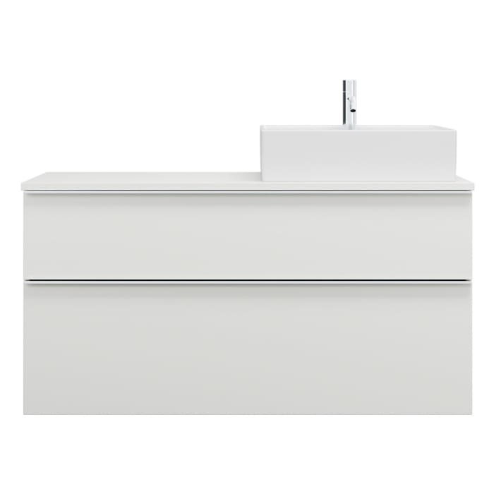 burgbad Eqio Waschtischunterschrank mit Konsolenplatte 120 cm, rechts, mit Griffleiste G0251