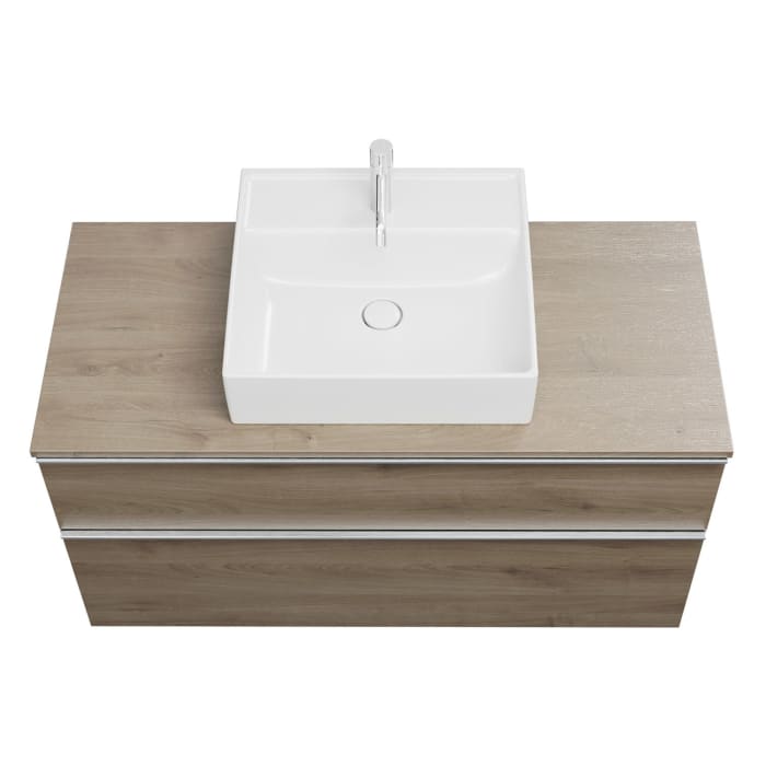 burgbad Eqio Waschtischunterschrank mit Konsolenplatte 120 cm, mit Griffleiste G0251