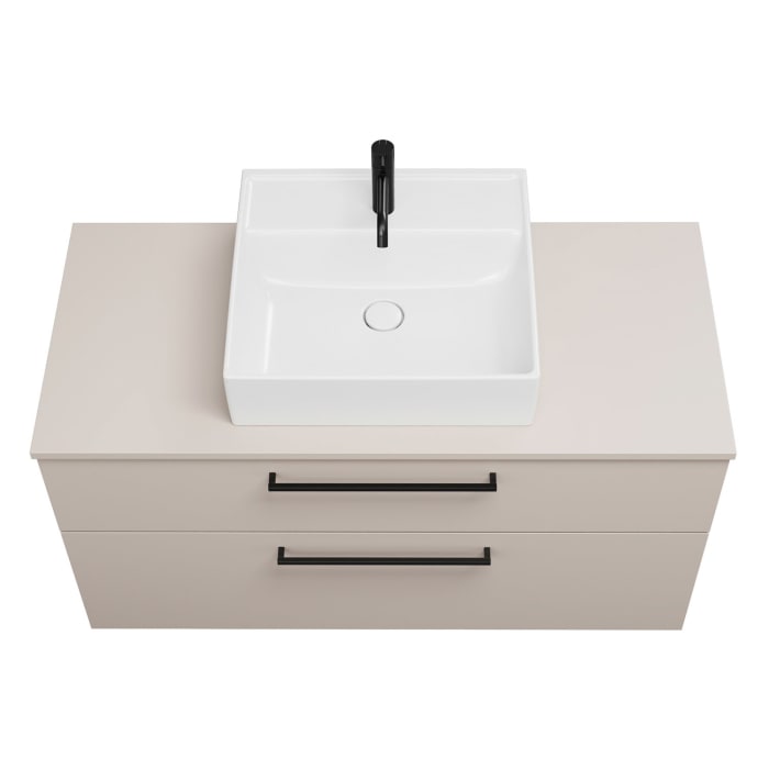 burgbad Eqio Waschtischunterschrank mit Konsolenplatte 120 cm, mit Stangengriff G0234