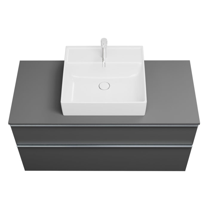 burgbad Eqio Waschtischunterschrank mit Konsolenplatte 120 cm, mit Griffleiste G0251