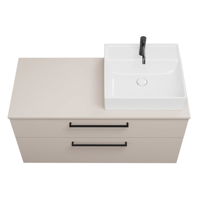 burgbad Eqio Waschtischunterschrank mit Konsolenplatte 120 cm, rechts, mit Stangengriff G0234