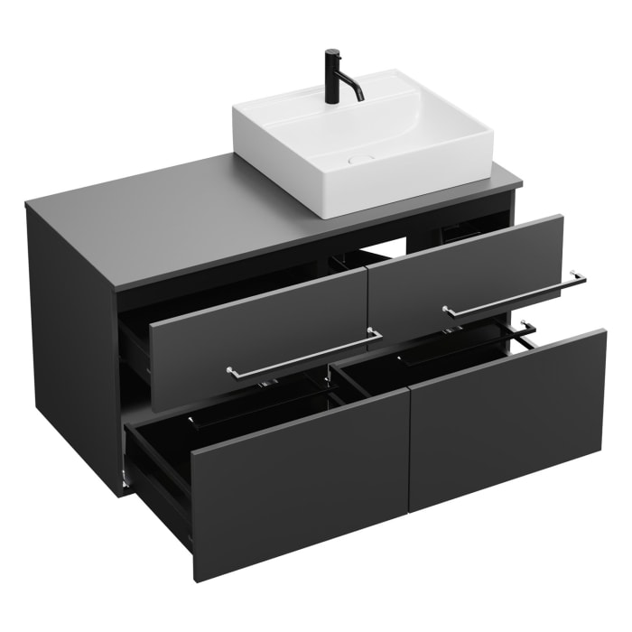 burgbad Eqio Waschtischunterschrank mit Konsolenplatte 120 cm, rechts, mit Stangengriff G0234