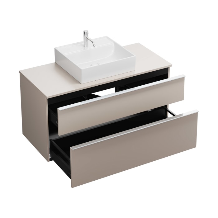 burgbad Eqio Waschtischunterschrank mit Konsolenplatte 120 cm, mit Griffleiste G0251