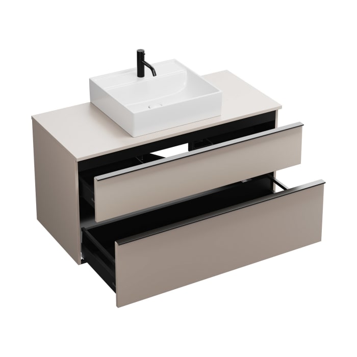 burgbad Eqio Waschtischunterschrank mit Konsolenplatte 120 cm, mit Griffleiste G0252