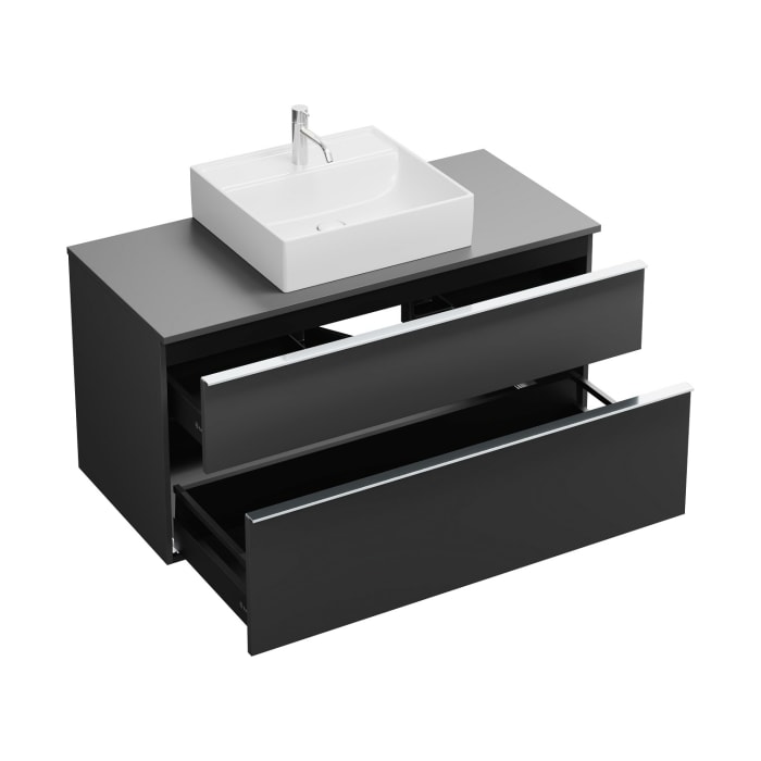 burgbad Eqio Waschtischunterschrank mit Konsolenplatte 120 cm, mit Griffleiste G0251