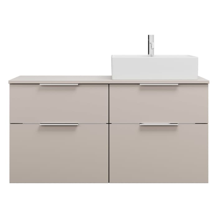 burgbad Eqio Waschtischunterschrank mit Konsolenplatte 120 cm, rechts, mit Griff G0146