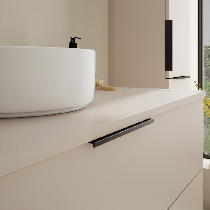 burgbad Eqio Waschtischunterschrank mit Konsolenplatte 120 cm, mit Griff G0200