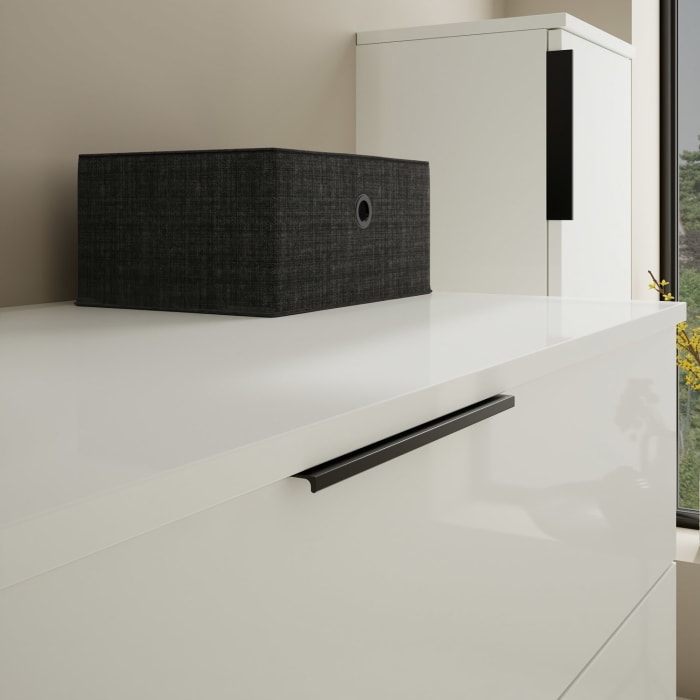 burgbad Eqio Waschtischunterschrank mit Konsolenplatte 120 cm, links, mit Griff G0200