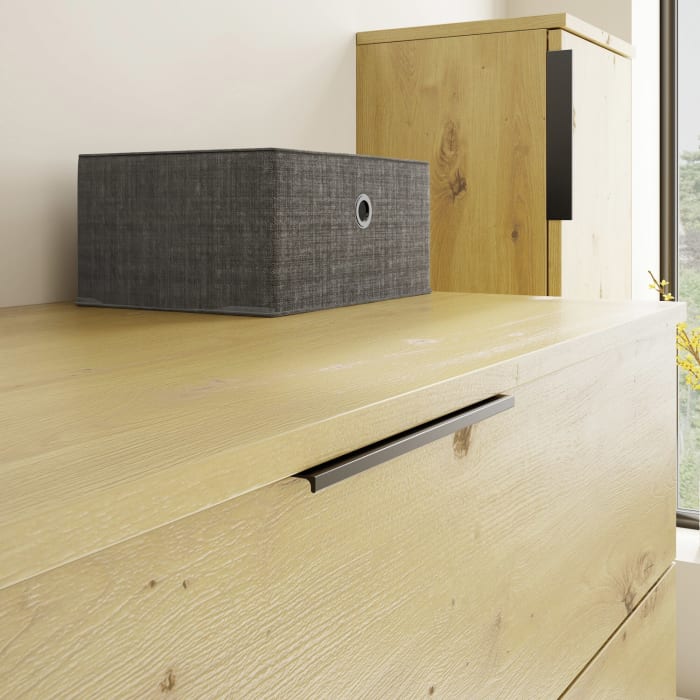 burgbad Eqio Waschtischunterschrank mit Konsolenplatte 120 cm, links, mit Griff G0200