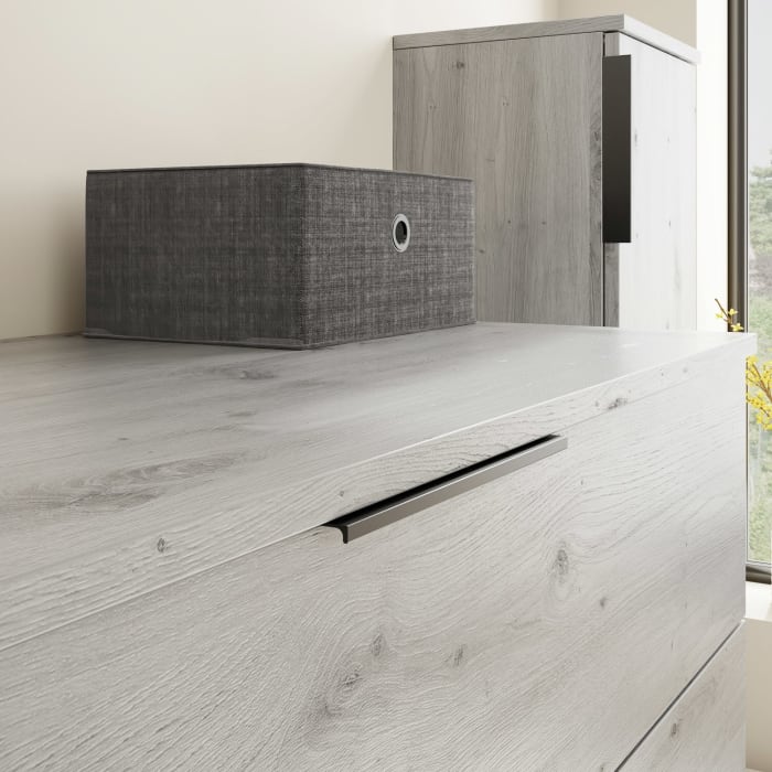 burgbad Eqio Waschtischunterschrank mit Konsolenplatte 120 cm, links, mit Griff G0200