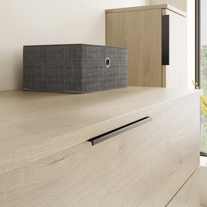 burgbad Eqio Waschtischunterschrank mit Konsolenplatte 120 cm, links, mit Griff G0200