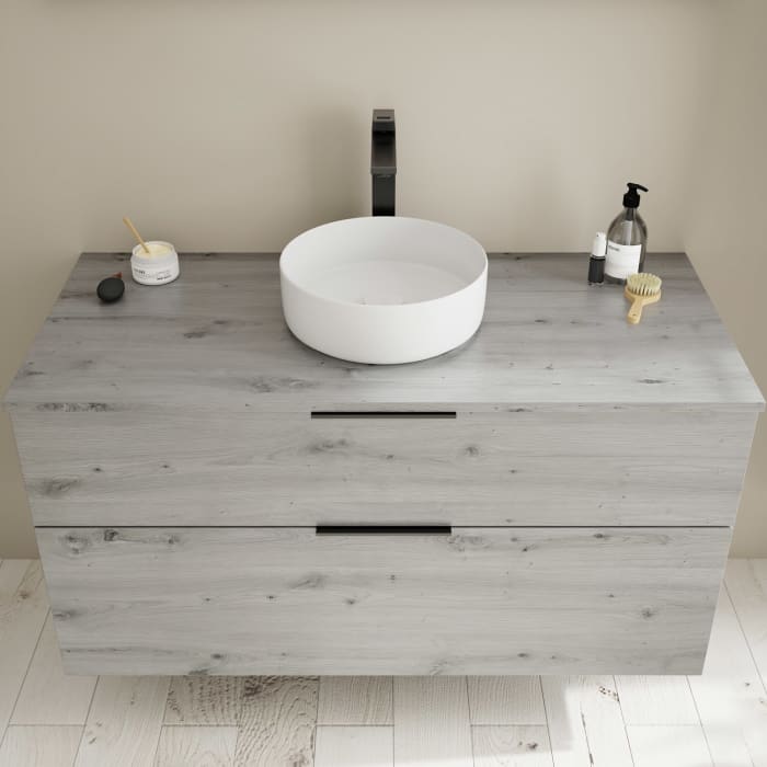 burgbad Eqio Waschtischunterschrank mit Konsolenplatte 120 cm, mit Griff G0200