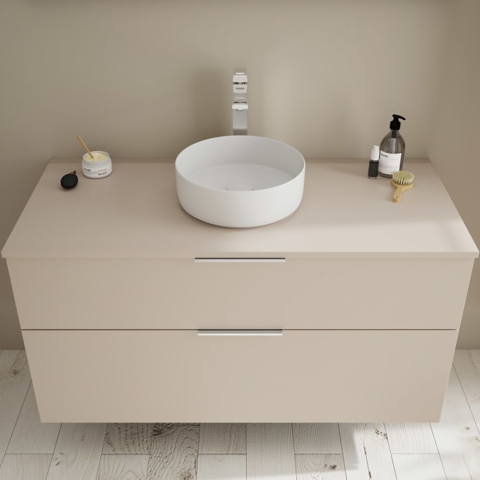 burgbad Eqio Waschtischunterschrank mit Konsolenplatte 120 cm, mit Griff G0146