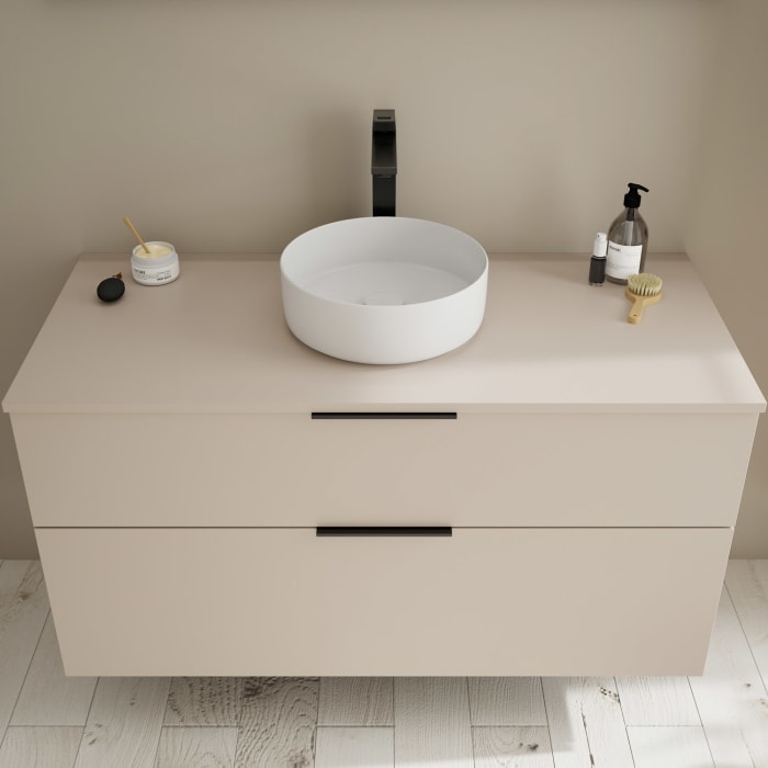 burgbad Eqio Waschtischunterschrank mit Konsolenplatte 120 cm, mit Griff G0200