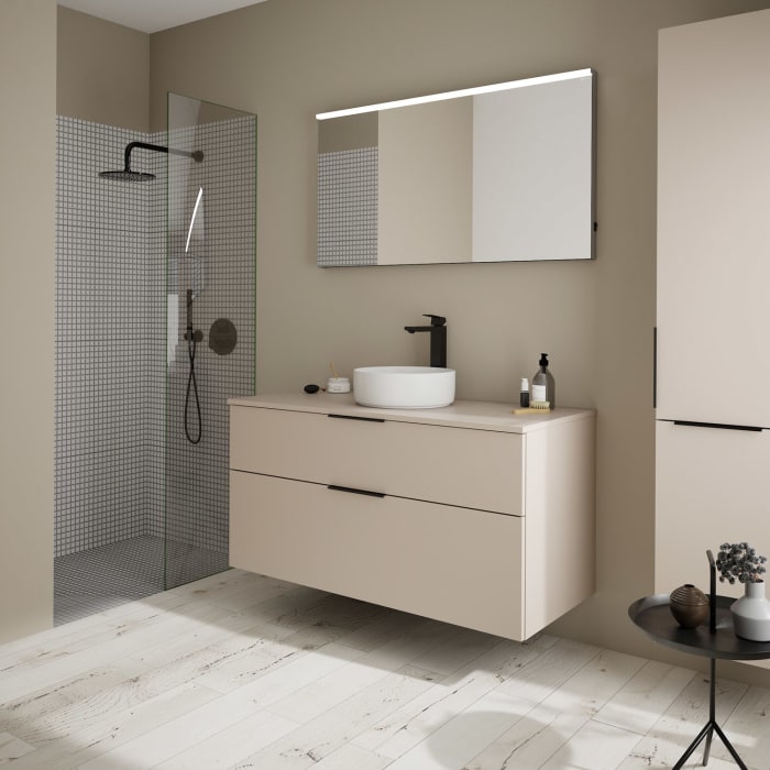 burgbad Eqio Waschtischunterschrank mit Konsolenplatte 120 cm, mit Griff G0200