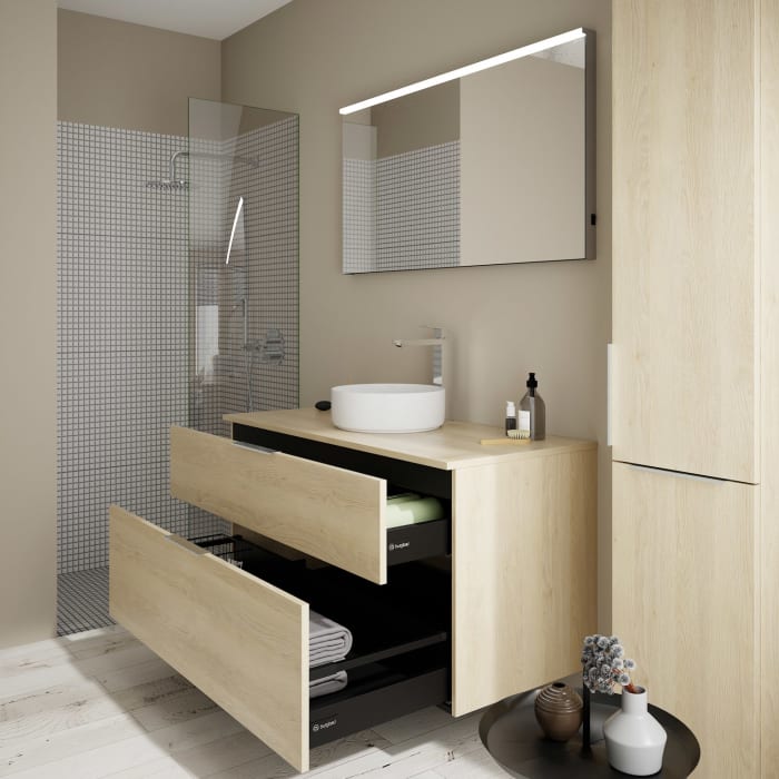 burgbad Eqio Waschtischunterschrank mit Konsolenplatte 120 cm, mit Griff G0146