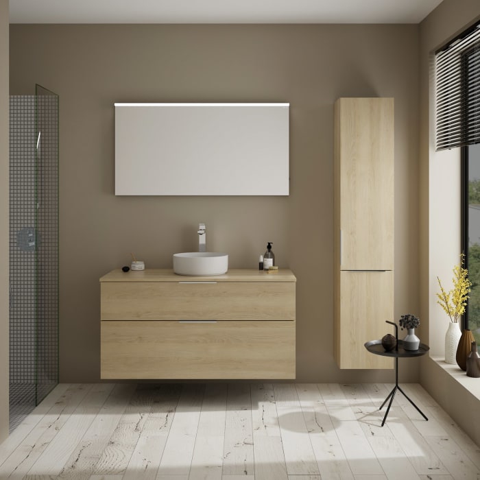 burgbad Eqio Waschtischunterschrank mit Konsolenplatte 120 cm, mit Griff G0146