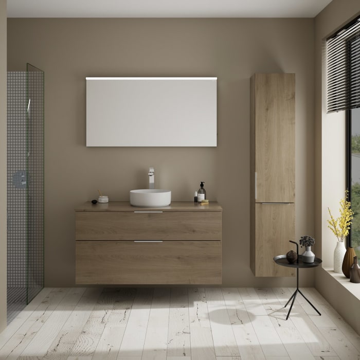 burgbad Eqio Waschtischunterschrank mit Konsolenplatte 120 cm, mit Griff G0146