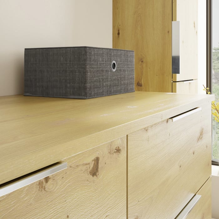 burgbad Eqio Waschtischunterschrank mit Konsolenplatte 120 cm, links, mit Griff G0146