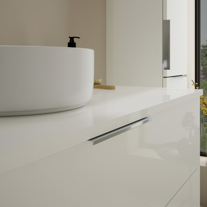 burgbad Eqio Waschtischunterschrank mit Konsolenplatte 120 cm, mit Griff G0146