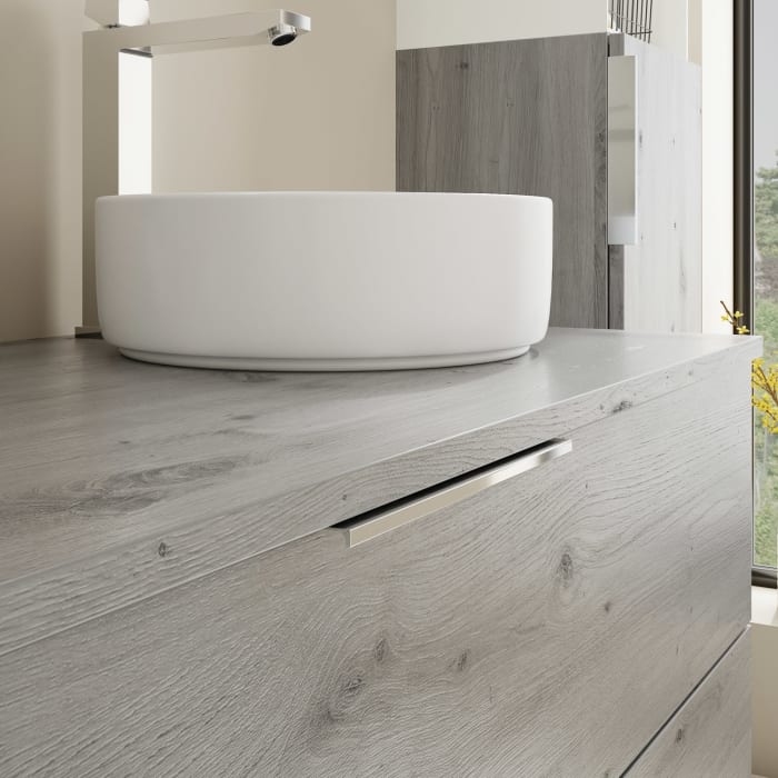 burgbad Eqio Waschtischunterschrank mit Konsolenplatte 120 cm, rechts, mit Griff G0146