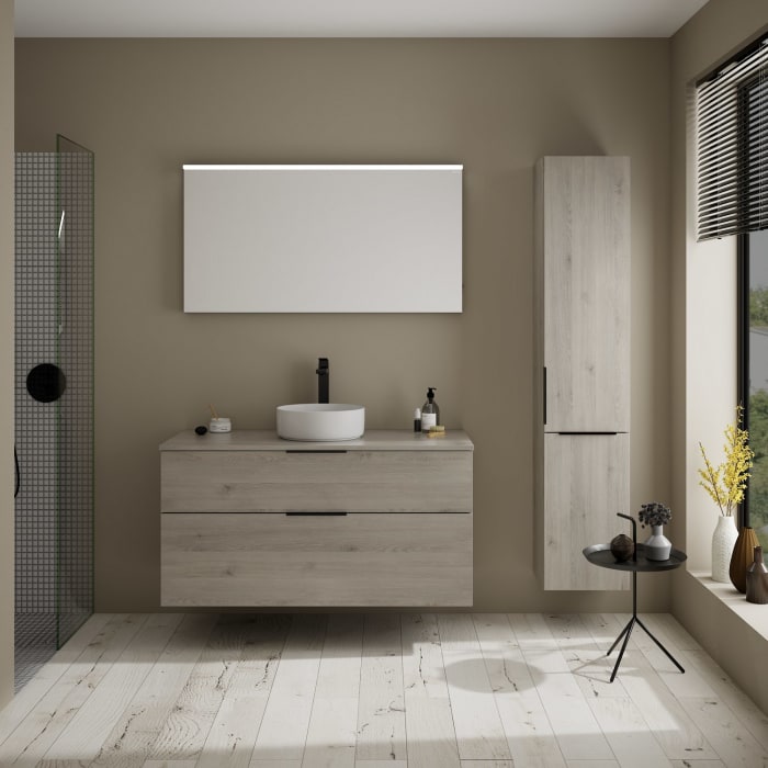 burgbad Eqio Waschtischunterschrank mit Konsolenplatte 120 cm, mit Griff G0200