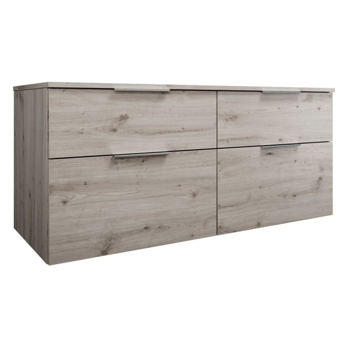 burgbad Eqio Waschtischunterschrank mit Konsolenplatte 140 cm, rechts, mit Griff G0146