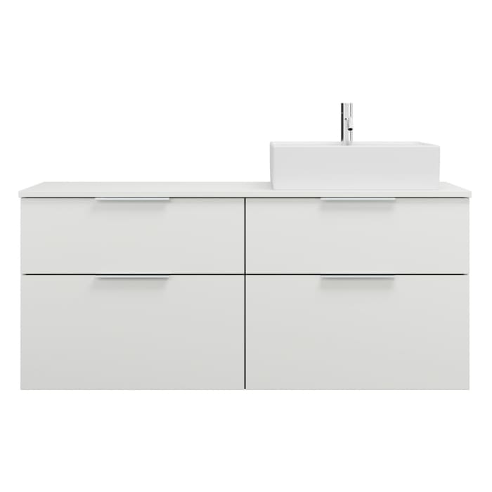 burgbad Eqio Waschtischunterschrank mit Konsolenplatte 140 cm, rechts, mit Griff G0146