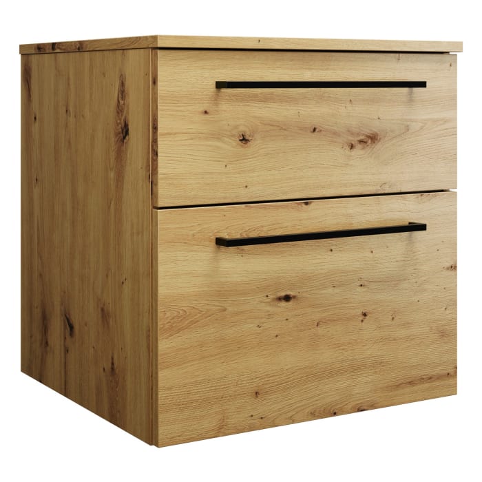 burgbad Eqio Waschtischunterschrank mit Konsolenplatte 60 cm, mit Stangengriff G0234