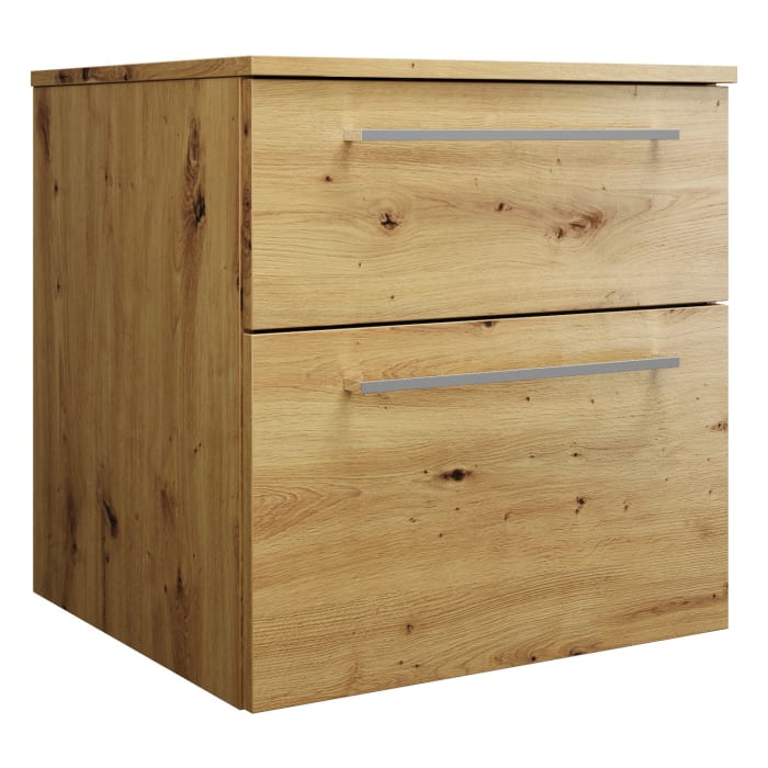 burgbad Eqio Waschtischunterschrank mit Konsolenplatte 60 cm, mit Stangengriff P95