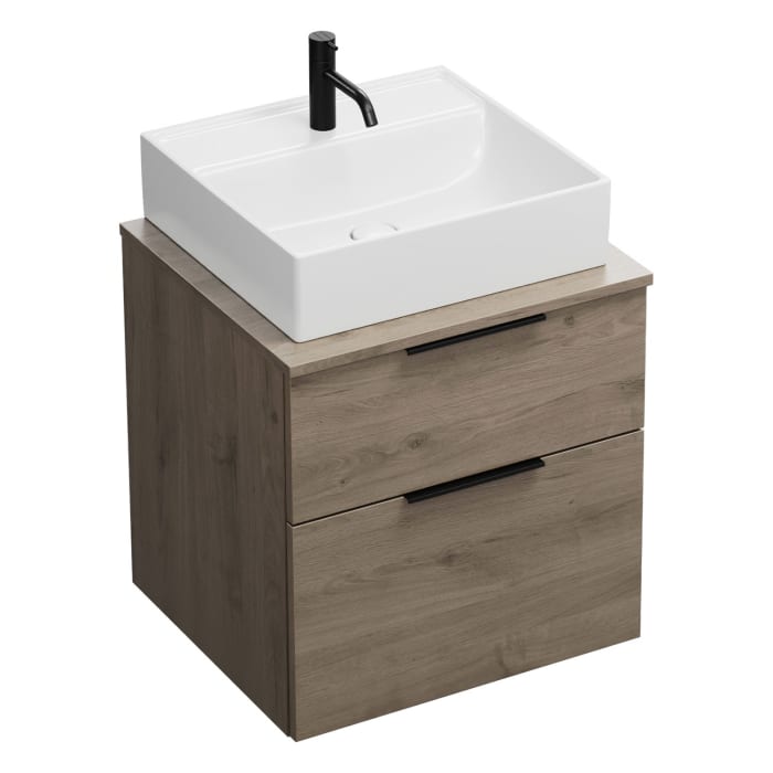 burgbad Eqio Waschtischunterschrank mit Konsolenplatte 60 cm, mit Griff G0200