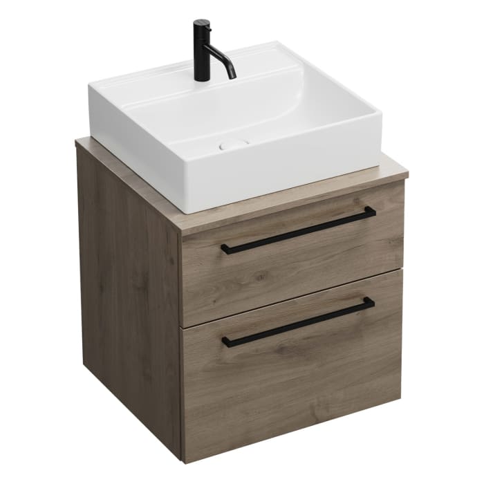 burgbad Eqio Waschtischunterschrank mit Konsolenplatte 60 cm, mit Stangengriff G0234