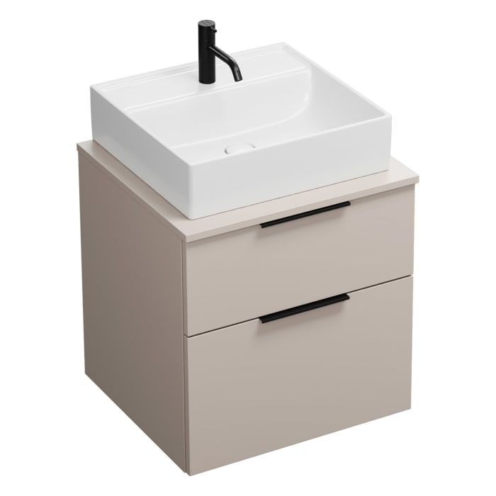 burgbad Eqio Waschtischunterschrank mit Konsolenplatte 60 cm, mit Griff G0200