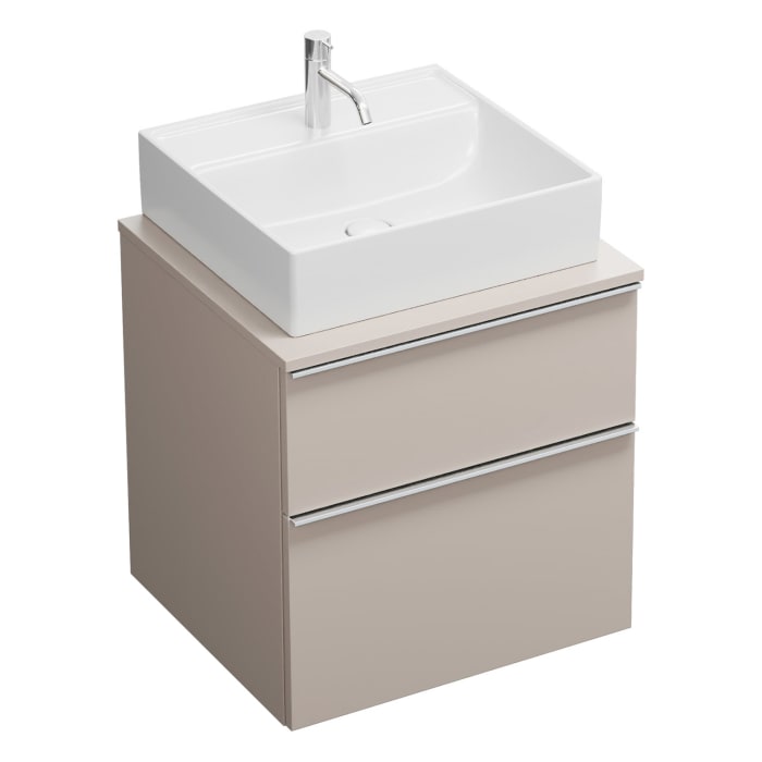 burgbad Eqio Waschtischunterschrank mit Konsolenplatte 60 cm, mit Griffleiste G0251