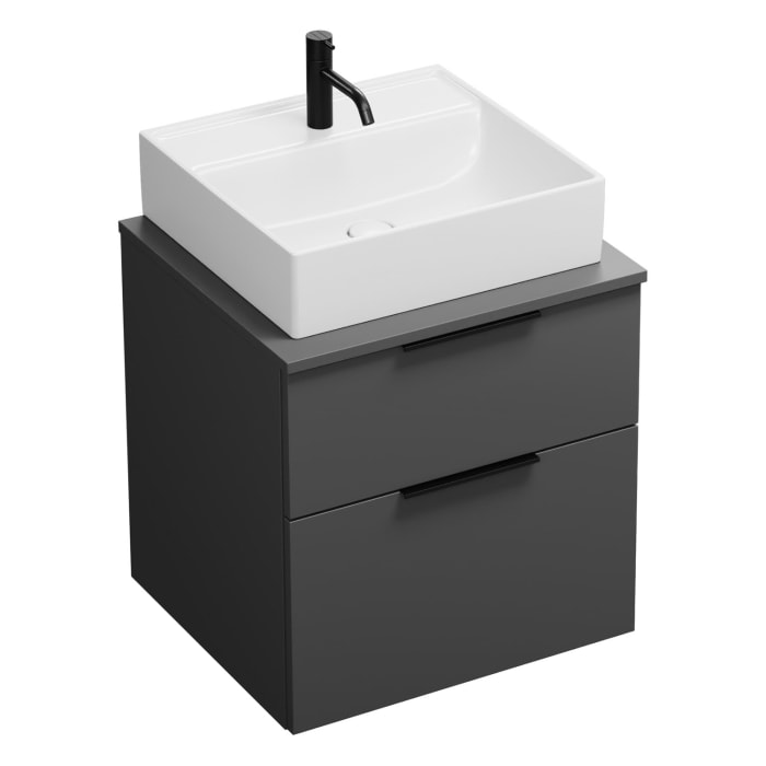 burgbad Eqio Waschtischunterschrank mit Konsolenplatte 60 cm, mit Griff G0200