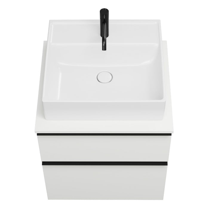 burgbad Eqio Waschtischunterschrank mit Konsolenplatte 60 cm, mit Griffleiste G0252