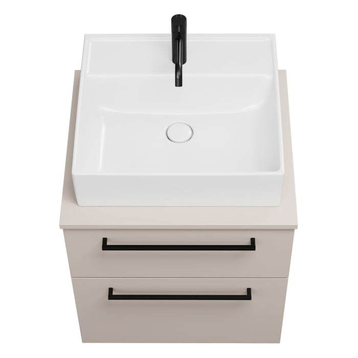 burgbad Eqio Waschtischunterschrank mit Konsolenplatte 60 cm, mit Stangengriff G0234