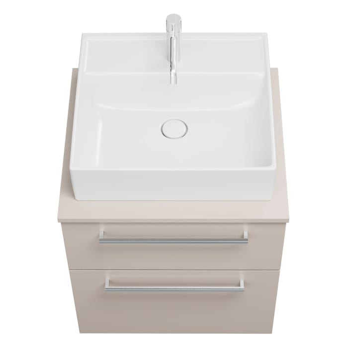 burgbad Eqio Waschtischunterschrank mit Konsolenplatte 60 cm, mit Stangengriff P95