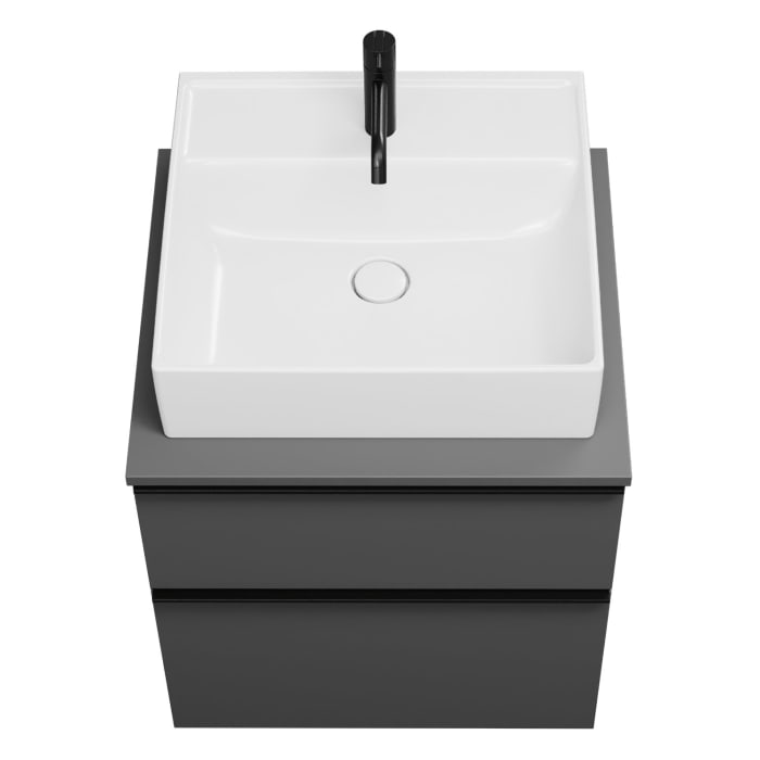 burgbad Eqio Waschtischunterschrank mit Konsolenplatte 60 cm, mit Griffleiste G0252