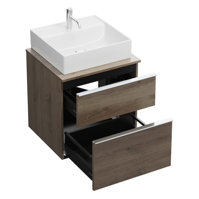 burgbad Eqio Waschtischunterschrank mit Konsolenplatte 60 cm, mit Griffleiste G0251