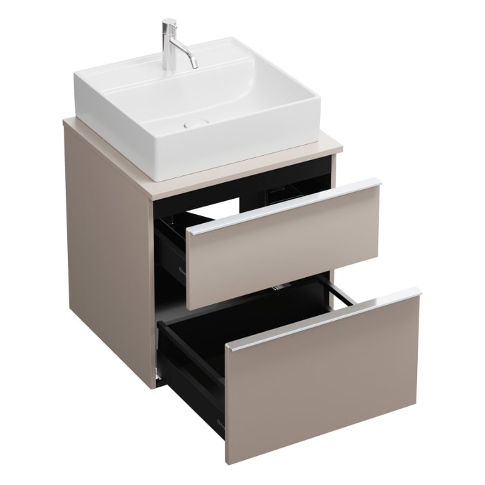 burgbad Eqio Waschtischunterschrank mit Konsolenplatte 60 cm, mit Griffleiste G0251