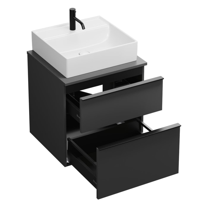 burgbad Eqio Waschtischunterschrank mit Konsolenplatte 60 cm, mit Griffleiste G0252