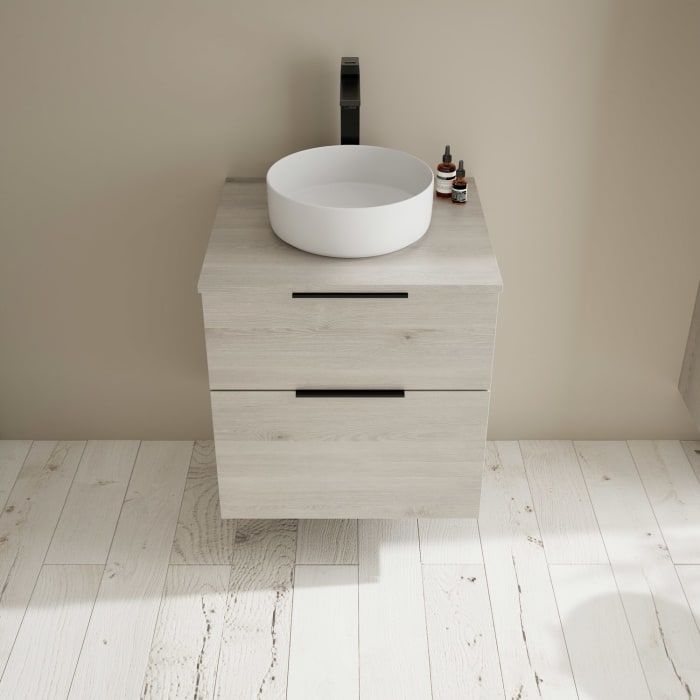 burgbad Eqio Waschtischunterschrank mit Konsolenplatte 60 cm, mit Griff G0200