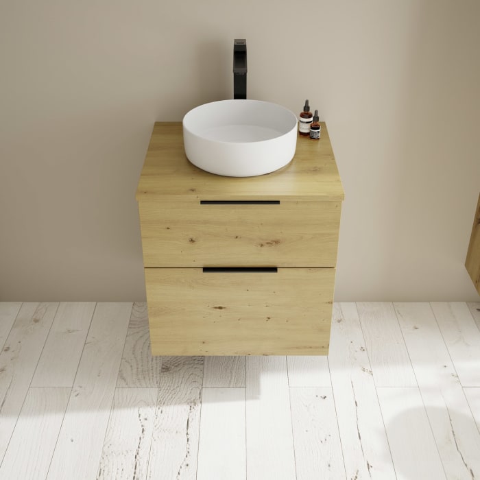 burgbad Eqio Waschtischunterschrank mit Konsolenplatte 60 cm, mit Griff G0200