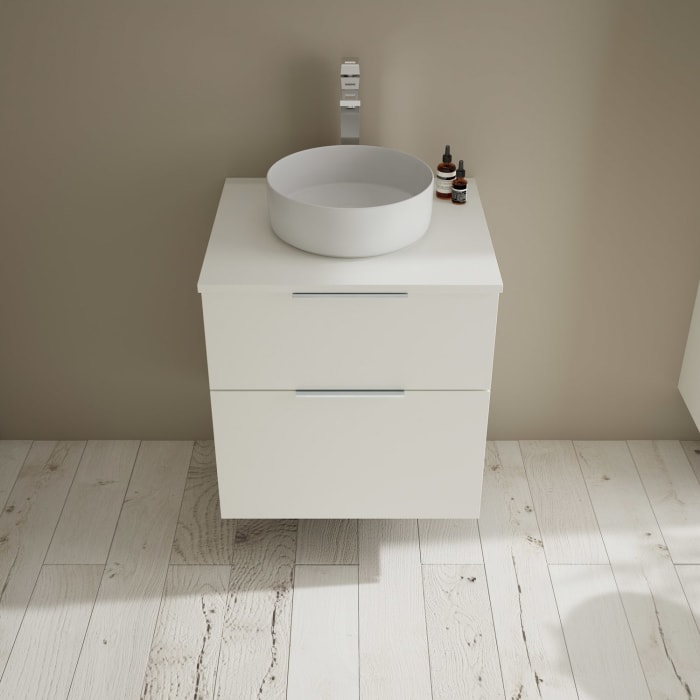 burgbad Eqio Waschtischunterschrank mit Konsolenplatte 60 cm, mit Griff G0146