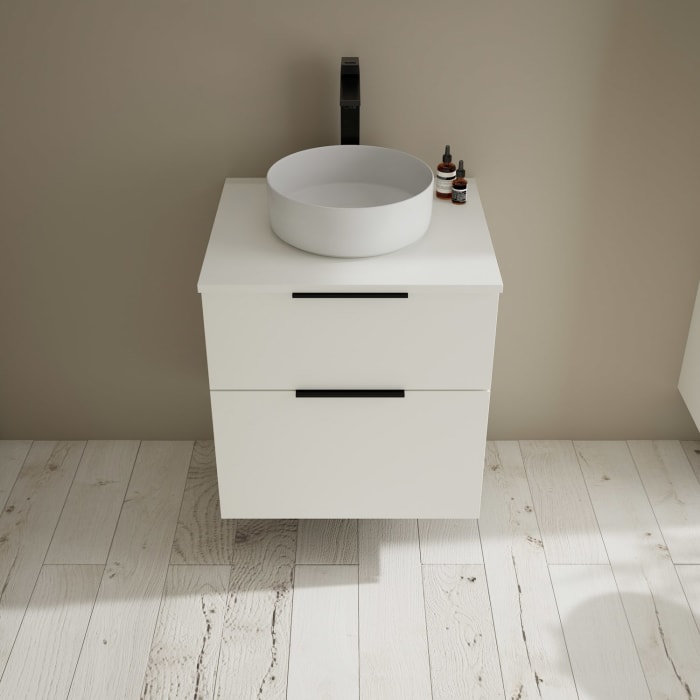 burgbad Eqio Waschtischunterschrank mit Konsolenplatte 60 cm, mit Griff G0200