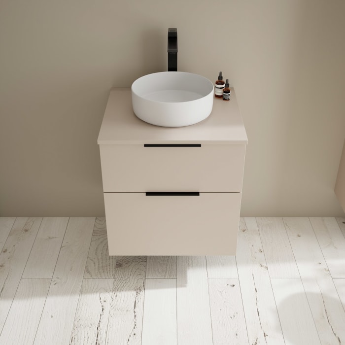 burgbad Eqio Waschtischunterschrank mit Konsolenplatte 60 cm, mit Griff G0200