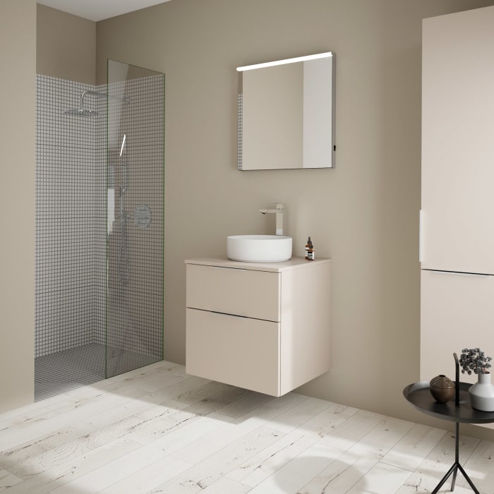 burgbad Eqio Waschtischunterschrank mit Konsolenplatte 60 cm, mit Griff G0146