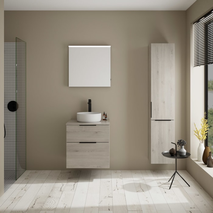 burgbad Eqio Waschtischunterschrank mit Konsolenplatte 60 cm, mit Griff G0200