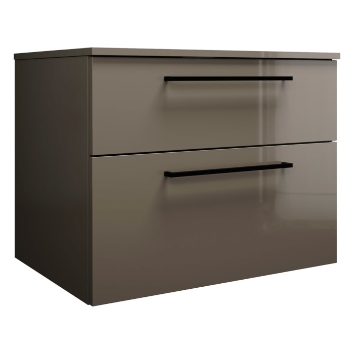 burgbad Eqio Waschtischunterschrank mit Konsolenplatte 80 cm, mit Stangengriff G0234